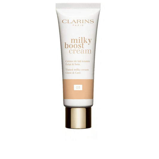 Clarins MILKY BOOST CREAM crema con color textura leche