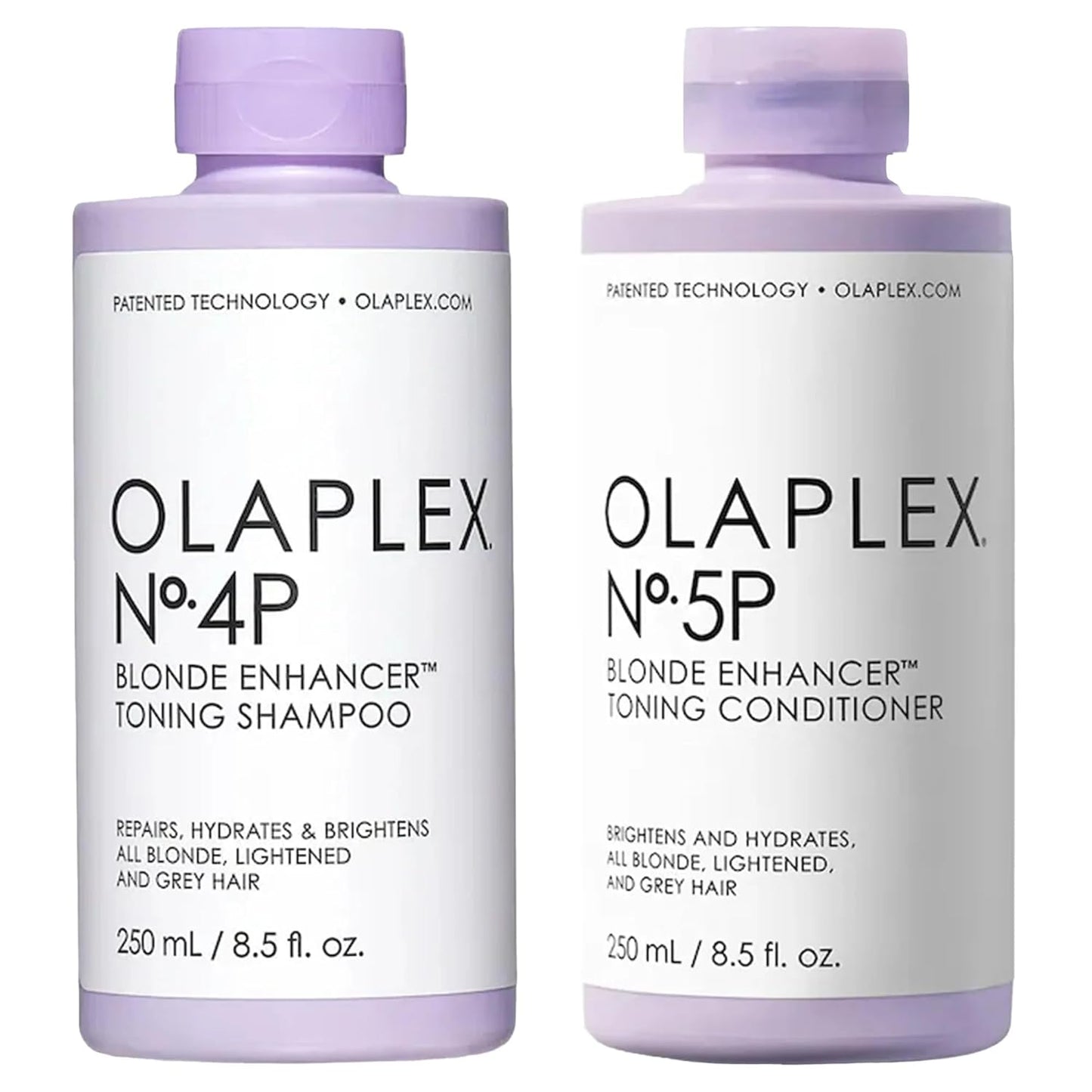 Olaplex N°4P Blond Enhancer Toning Shampoo and Olaplex N°5P Blonde Enhancer